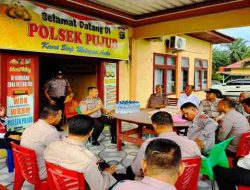 Polsek Pujud Perkuat Pengawasan Konflik Agraria, Narkoba, dan Premanisme dalam Anev Mingguan