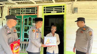 Sambut Hari Bhayangkara ke-80, Polsek Rambang Salurkan Bantuan Sosial kepada Warga