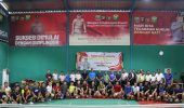 Turnamen Bulutangkis Kapolres Cup V 2026 Meriahkan Hari Bhayangkara ke-80 di Polres Muara Enim