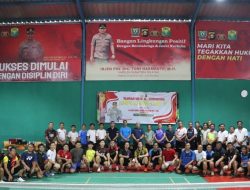 Turnamen Bulutangkis Kapolres Cup V 2026 Meriahkan Hari Bhayangkara ke-80 di Polres Muara Enim