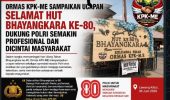 Ormas KPK-ME Sampaikan Ucapan Selamat HUT Bhayangkara ke-80, Dukung Polri Semakin Profesional dan Dicintai Masyarakat