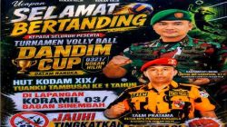 Ketua MPC Pemuda Pancasila Rohil Perintahkan Anggota Hadiri Pembukaan Turnamen Voli Dandim Cup Kodim 0321/Rokan Hilir 2026
