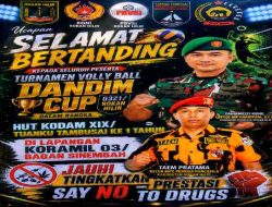 Ketua MPC Pemuda Pancasila Rohil Perintahkan Anggota Hadiri Pembukaan Turnamen Voli Dandim Cup Kodim 0321/Rokan Hilir 2026