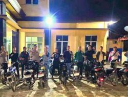 Polsek Bagan Sinembah Tertibkan Balap Liar di Bagan Batu, 11 Motor Diamankan