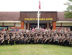 66 Personel Polres Muara Enim Naik Pangkat, Kapolres: Jadikan Amanah untuk Tingkatkan Kinerja dan Pengabdian