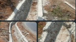 Diduga Tidak Sesuai Spesifikasi, Pembangunan Siring di Pinggir Jalan Nasional Baturaja Jadi Sorotan