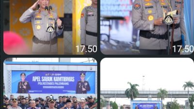Dari Ojol hingga Buruh, Ribuan Elemen Masyarakat Deklarasikan Sabuk Kamtibmas Palembang