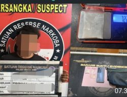 Simpan Sabu 7,22 Gram di Rumah, Pemuda 25 Tahun di Muara Enim Diamankan Satresnarkoba Polres Muara Enim