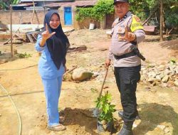 Polsek Bagan Sinembah Ajak Warga Hijaukan Lingkungan Lewat Program Green Policing