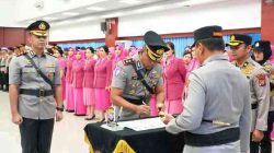 Sertijab Kapolres Bengkalis, AKBP Fahrian Saleh Siregar Serahkan Tongkat Komando kepada AKBP Eko Rubiyanto