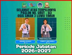 Pemilihan Ketua OSIS SMA Negeri 3 Luwu Timur Berlangsung Demokratis, Ananda Zaky Terpilih