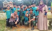 Green Policing: Polsek Bagan Sinembah Bersama Pelajar Tanam 100 Pohon di Lingkungan Sekolah
