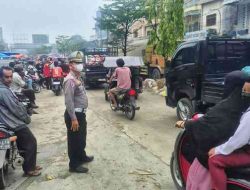 Strong Point Pagi, Polsek Bagan Sinembah Atur Lalu Lintas di Jalan Jenderal Sudirman