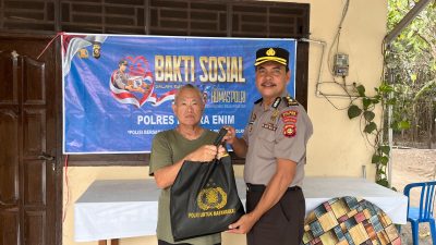Polisi Bersama Masyarakat! Humas Polres Muara Enim Rayakan HUT ke-75 dengan Aksi Sosial Penuh Makna